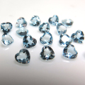 アクアマリン ルース 天然石 （ブラジル サンタマリア・デ・イタビラ）（非加熱）ハート【4mm】ファセットカット（1個）