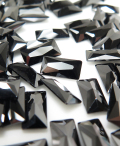 キュービックジルコニアcz ブラック 【AAA】・ルース（裸石）・バゲット【10×5mm】ファセットカット（12個）