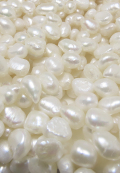 バロックパール ビーズ 淡水真珠（ホワイト系） 7～8mm （1連）