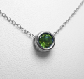 ペリドット ネックレス 天然石 チェーン ペンダント 6mm シルバーSV925 1本
