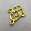 チャーム（14mm×10mm）（真鍮ブラス・マットゴールドカラー）（10個）