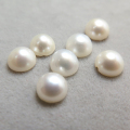 淡水パール真珠（ホワイト系）/カボション（ラウンド6mm）（10個）