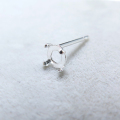 SV925シルバーパーツ/ピアス空枠・カボションポストピアス（ラウンド4mm）（4ペア）