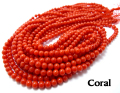 コーラル（珊瑚アクセサリーパーツ）/プレーンラウンドの卸売り