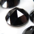 キュービックジルコニアcz ブラック【AAA】・ルース（裸石）カボション ローズカット【6mm】3個