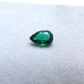 合成石エメラルド【AAA】（熱水法）・ルース（裸石）/ペアシェイプ【5×3mm】ファセットカット（1個）