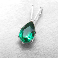 エメラルド ペンダント 合成石 シルバーSV925 <5月誕生石>(ペアシェイプ6×4mm)(1個)