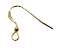 フレンチフックピアス（ボール2mm）「14kgf（ゴールドフィルド）」（4ペア/8個）