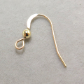 14k（14金イエローゴールド）フレンチフックピアス（ボール3mm）（1個）