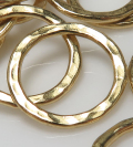 ハンマード コンポーネント ブラスパーツ （ラウンド12mm）アクセサリー（真鍮・ゴールドカラー）10個