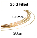 14kgfワイヤー「ラウンド・ワイヤー」（ハーフハード）【0.64mm×50センチ】「ゴールドフィルド」（1本）