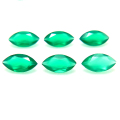 グリーンオニキス 天然石 ルース マーキス【6×3mm】ファセットカット（18個）