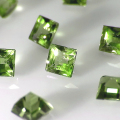 グリーンサファイア ルース 天然石(加熱処理)スクエア【3mm】ファセットカット(1個)