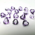 アメジスト/ハート 天然石ルース（ブラジル） 【4mm】ファセットカット（20個）