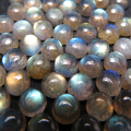 天然石ルース（裸石）ラブラドライト/ラウンド（5mm）カボションカット（15個）