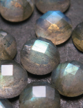 ラブラドライト 天然石ルース カボション チェッカーボードカット ラウンド（5mm）（10個）