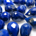 天然石ルース ラピスラズリ ビーズ ブリオレット【ティアドロップカット 5×3mm 横穴 しずく】
