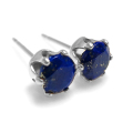 Siesta◆ラピスラズリ×水晶 ダブレットストーンピアス✧14kgf ロンドンブルートパーズ6mmの14KGFスタッドピアス ～Delphine