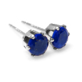 ラピスラズリ 天然石 シルバーピアス  4mmラウンド6本爪＜12月誕生石＞SV925（1ペア）