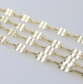 チェーン リンク （2×4mm）ゴールド シルバー SV925 ゴールドプレーテッド  vermeil（10センチ）1本
