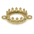 コネクター オーバル 石枠 空枠 クラウン（10×8mm）真鍮ブラス・ゴールドカラー 6個