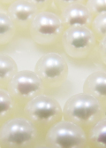 小粒 パール 穴無 淡水真珠（ホワイト系）（ラウンド～セミラウンド 2.8～3mm玉）6個