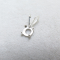 SV925シルバーパーツ/カボションペンダントトップ空枠（ラウンド5mm）（5個）