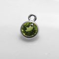 ペリドットチャーム ペンダントトップ  天然石＜8月誕生石＞ラウンド4mmシルバーSV925（1個）
