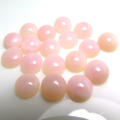 天然石ルース（裸石）・ピンクオパール/カボション（ラウンド）【8mm】（3個）