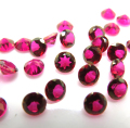 天然石ルース（裸石）・レッドトパーズ（コーティング処理）(ブラジル産)/ラウンド【3mm】ファセットカット（2個）