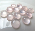 天然石ルース（裸石）・ローズクォーツ/カボション（ラウンド）【8mm】（5個）