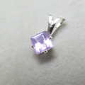 シルバーアクセサリー/ペンダントトップ天然石アメジスト＜2月誕生石＞（スクエア4mm）「sv925」（1個）
