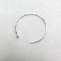 925シルバーピアスパーツ 18mm ラウンドフック ループ ボールエンド（5ペア）