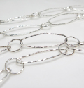 シルバーチェーン/オーバル＋ラウンド リンク  7.6×23.5mm＋7.5mm（10センチ）SV925（1本）