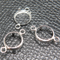 石枠 空枠 コネクター シルバー925 金具 パーツ ラウンド 8mm （4個）