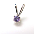 シルバーペンダントトップ 天然石アメジスト＜2月誕生石＞（ブラジル） （ラウンド3mm）sv925（1個）