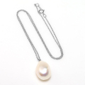 バロックパール シルバー ネックレス（淡水真珠）ドロップ 8～10mm SV925（1本）