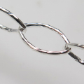 シルバーチェーン ダイヤカットオーバル  7×4mm「SV925」（10センチ）（1本）
