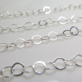 シルバーチェーン 平アズキ ラウンド 3.8mm「SV925」（10センチ）（1本）