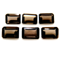 スモーキークオーツ 天然石ルース レクタングルカット オクタゴン 【6×4mm】ファセットカット（13個）