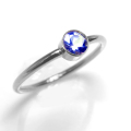 タンザナイト指輪 シルバー リング ラウンド 4mm＜12月誕生石＞「SV925」（1個）