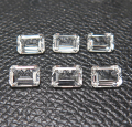 ホワイトトパーズ 天然石ルース レクタングルカット オクタゴン 【8×6mm】ファセットカット（2個）