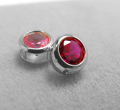 ルビー シルバー ベゼル ＜7月誕生石＞合成コランダム/火炎溶融法（ラウンド5mm）SV925（1個）