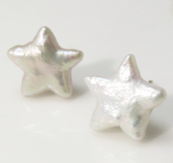 スター パール 星 ピアス 14kgf  淡水真珠 ゴールドフィルド （25ペア）