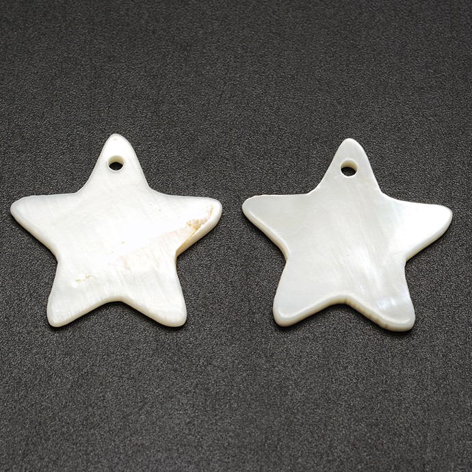 シェル スター 星 ディスク 貝殻　チャーム アクセサリー （25mm）1ホール（250個）