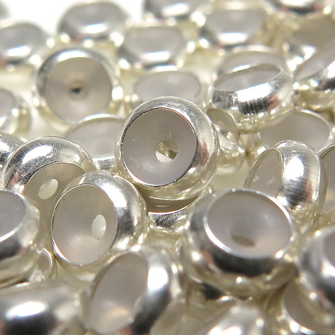 シルバービーズパーツ ストッパー 2.3×5.0mm（穴のサイズ：目安1.5mm） SV925（10個）