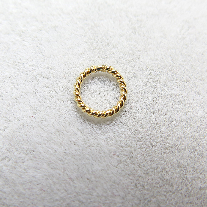 丸カン（ツイスト）「14kgf・ゴールドフィルド」【5mm×0.76mm】（50個）