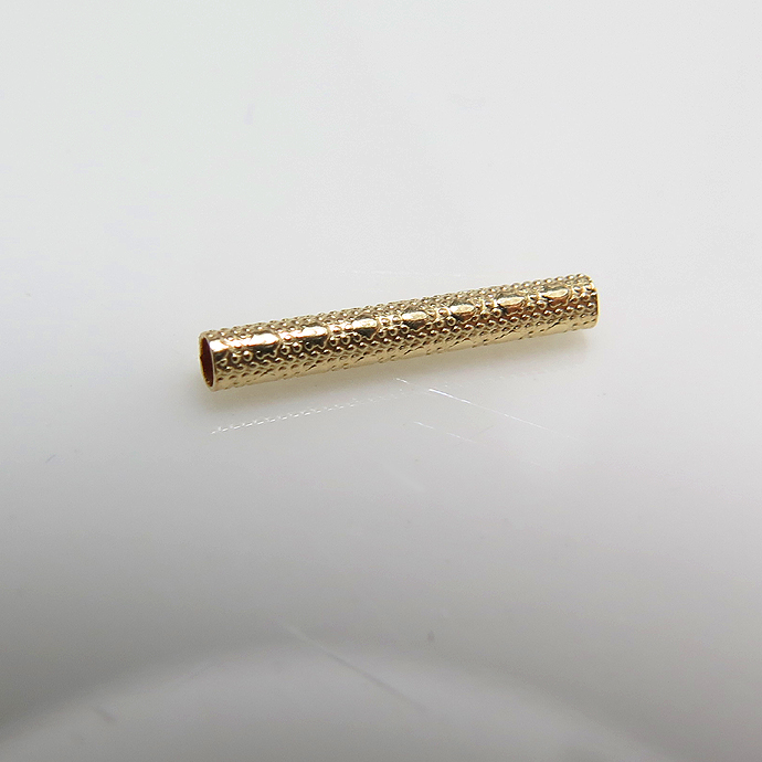 14kgfチューブ（テクスチャー/ストレート）（1.5mm×10mm）（ゴールドフィルド）（50個）