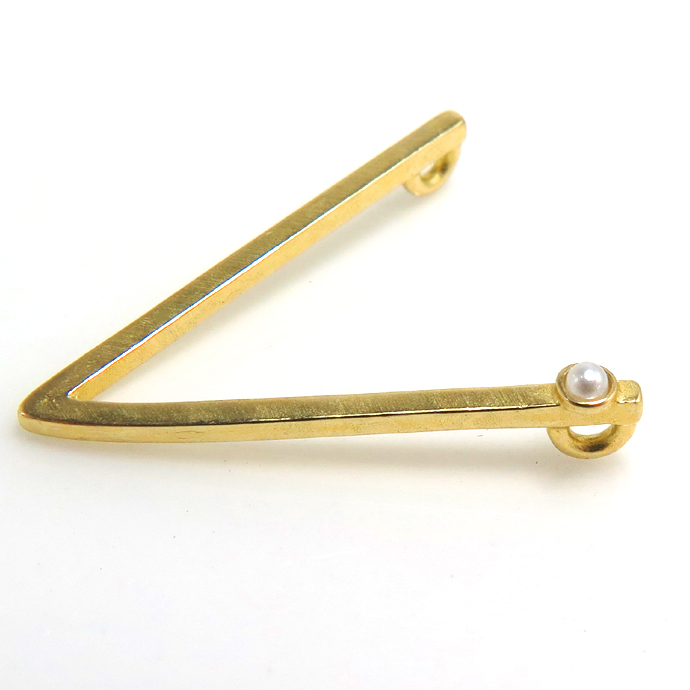 チャーム（V/2mmカップ）（真鍮ブラス・ゴールドカラー）（25個）