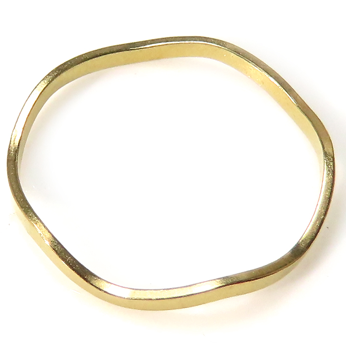 ウェーブ サークル リング コンポーネント 20mm 真鍮 ゴールドカラー（250個）